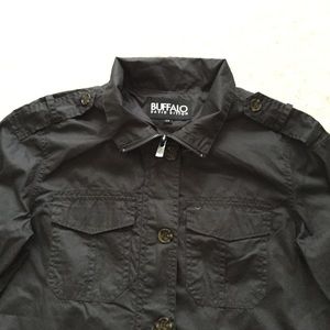 Buffalo utility Jacket roll sleeves charcoal grey